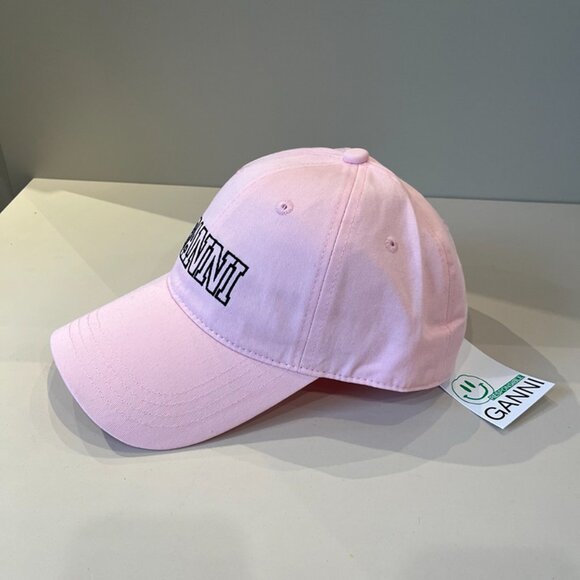 Ganni Light Pink Baseball Cap - Picture 3 of 8